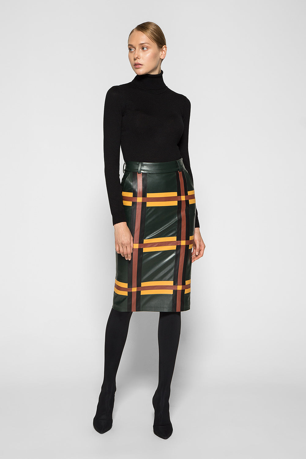 PENCIL PATCHWORK SKIRT