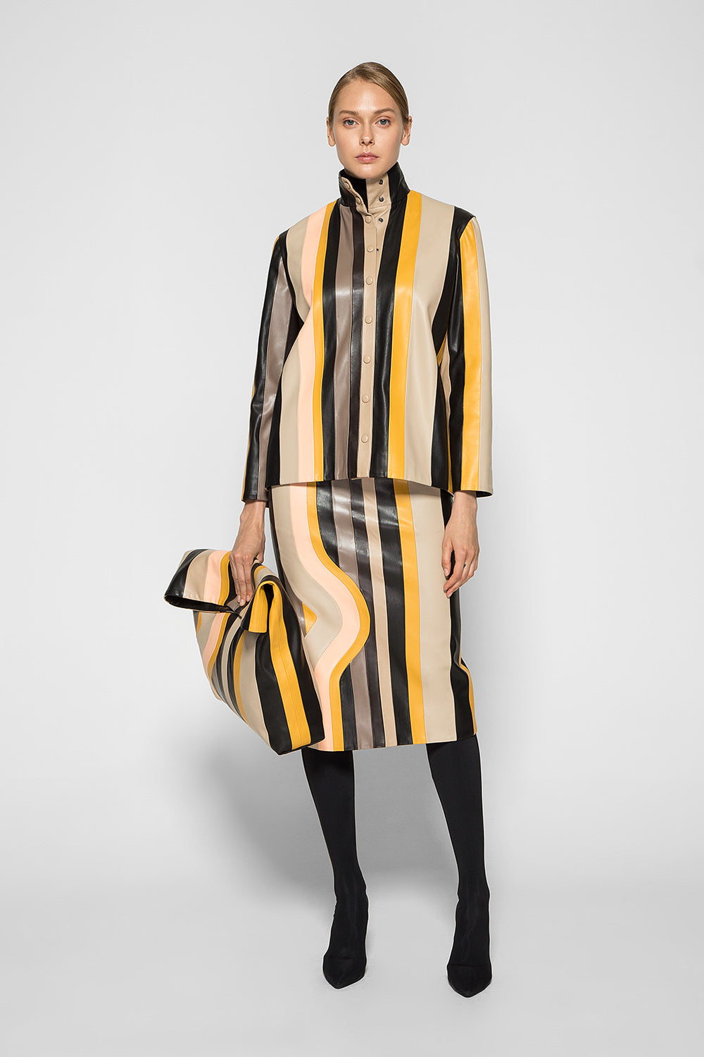 STRIPE PATCHWORK SHIRT