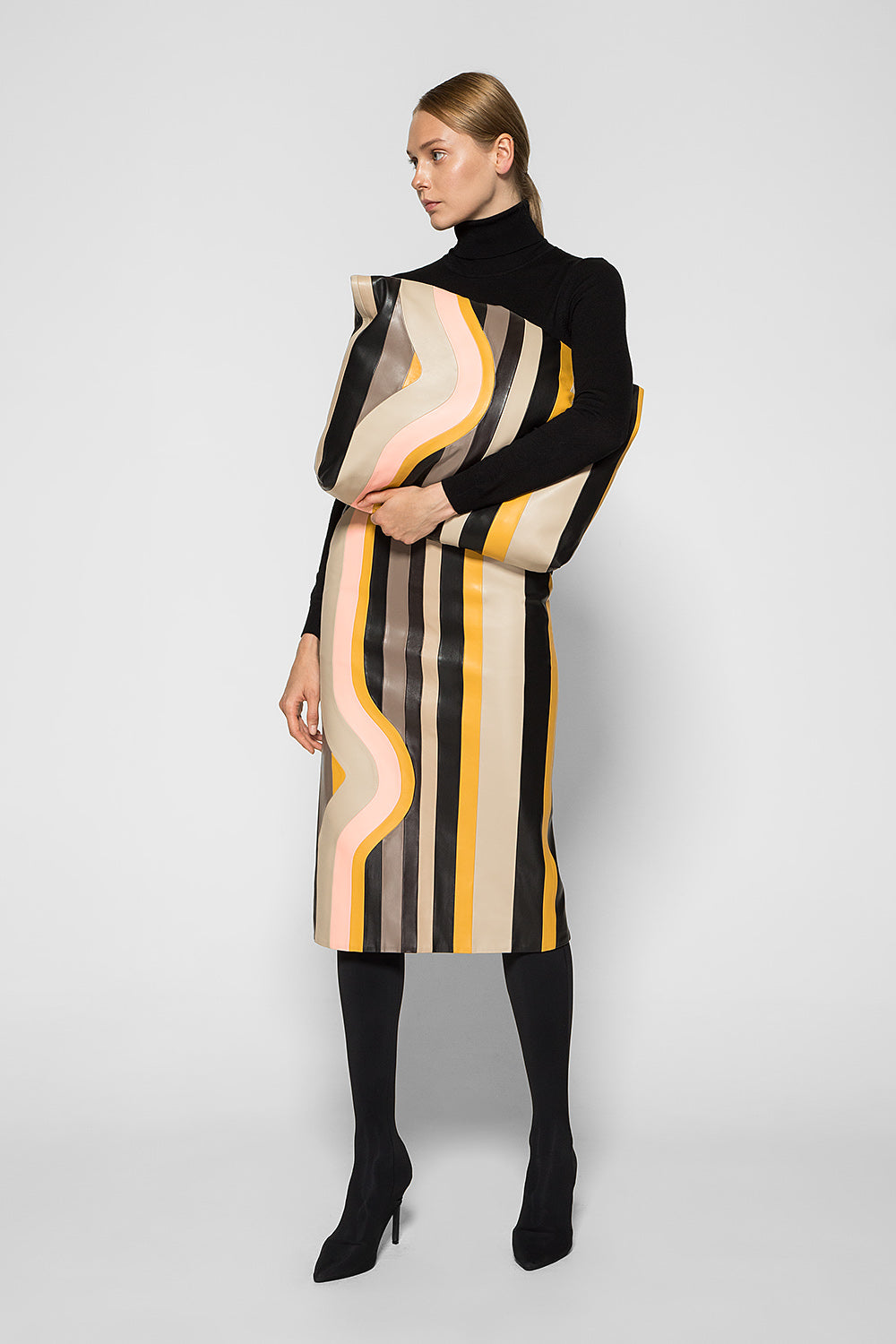 STRIPE PATCHWORK SKIRT
