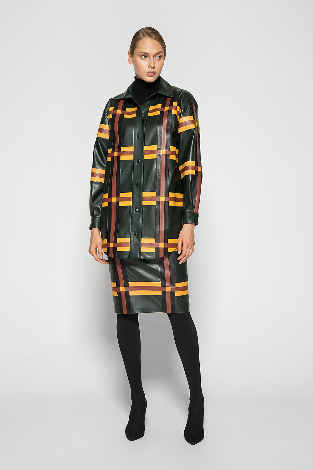 CHECK PATCHWORK JACKET