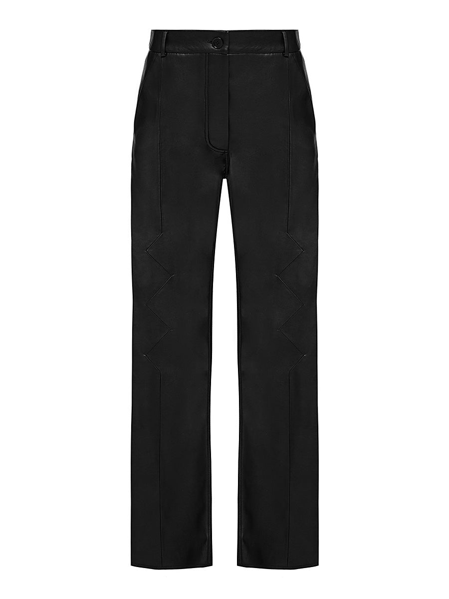 MEDIUM-RISE WIDE-LEG TROUSERS