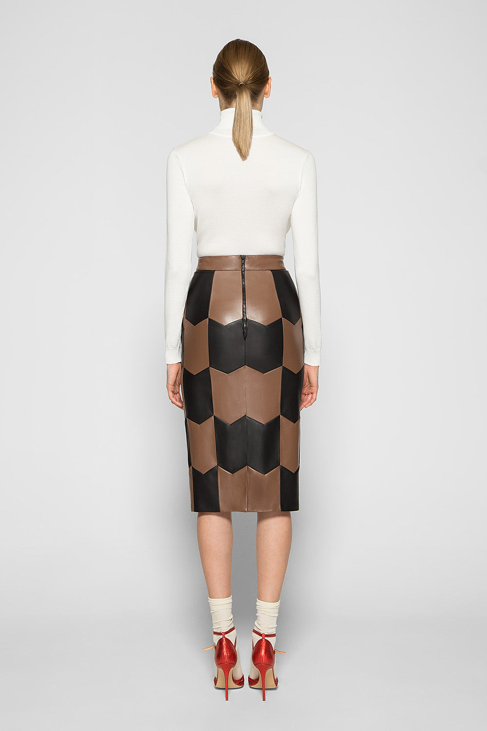 CHEVRON PATCHWORK SKIRT