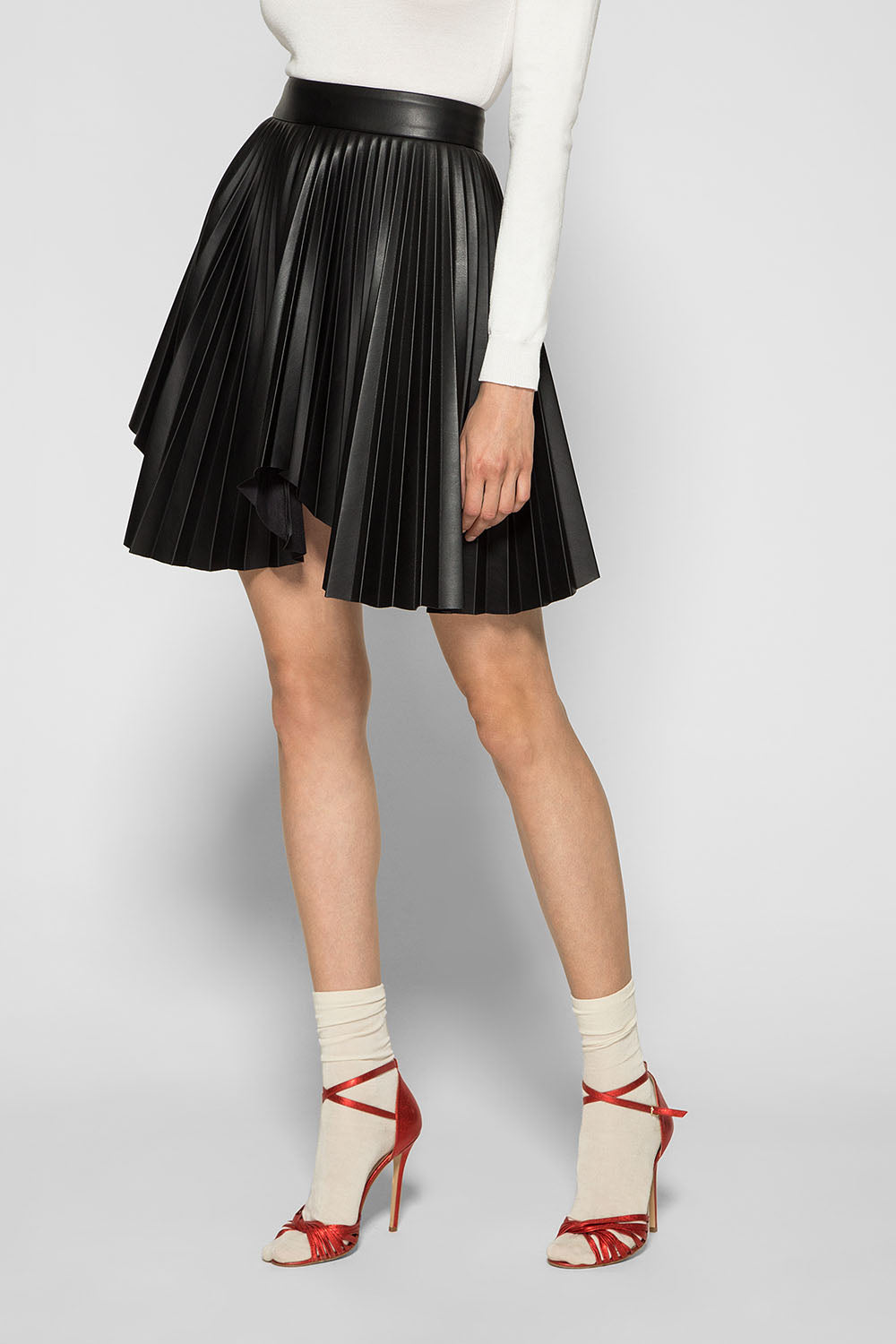 Black PLEATED MINI SKIRT