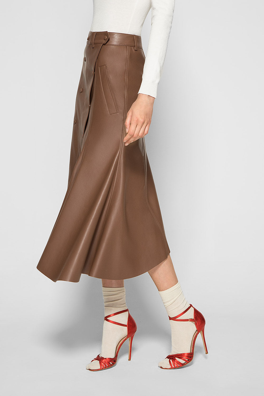 ASSYMETRIC MIDI SKIRT