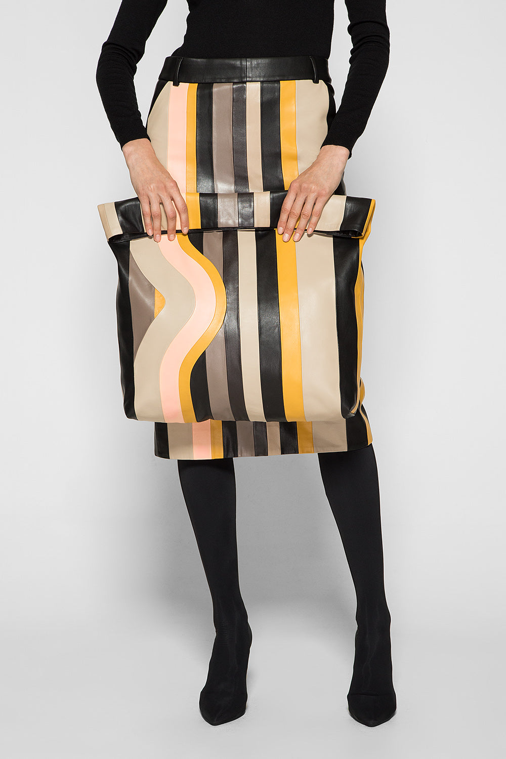STRIPE PATCHWORK BAG