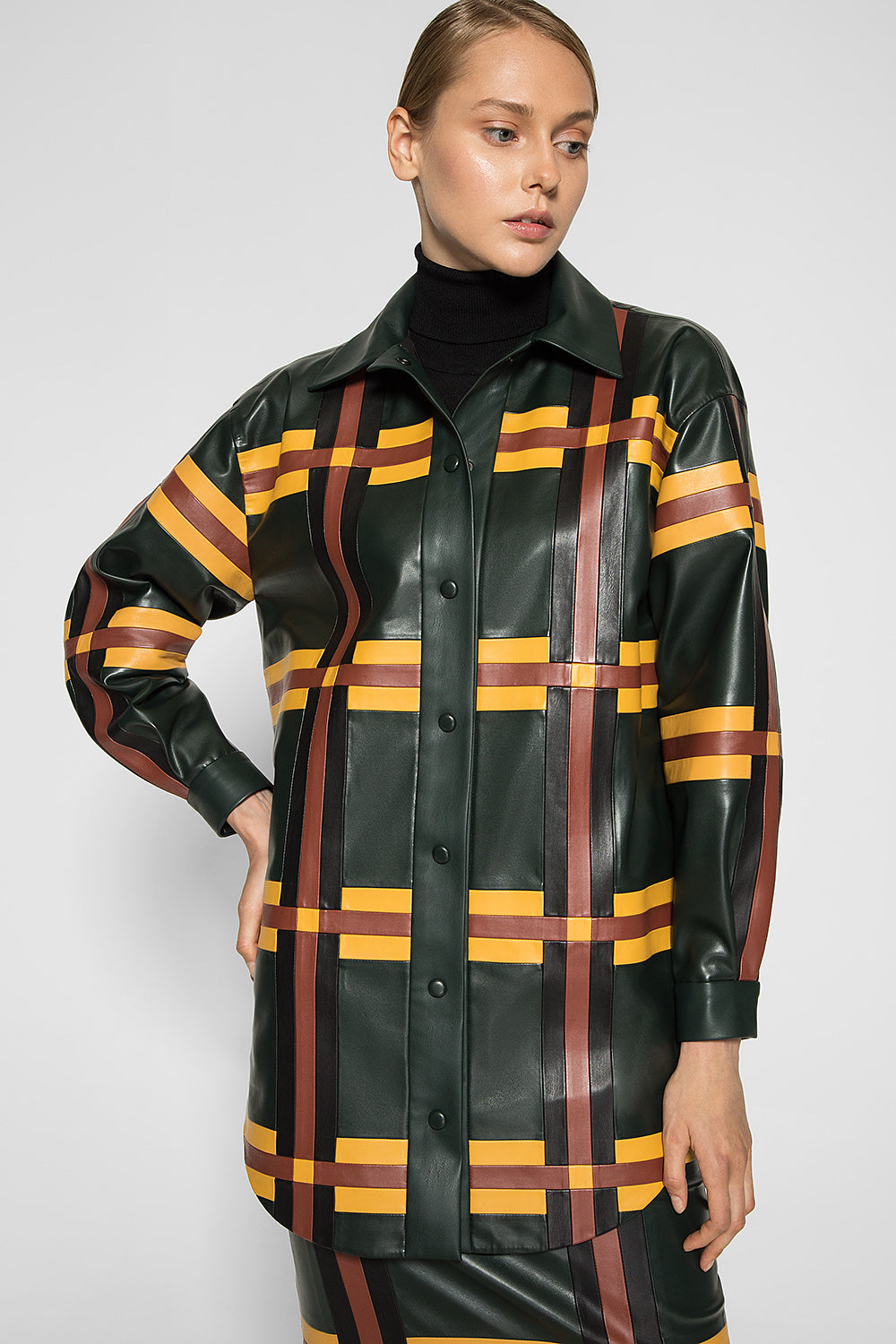 CHECK PATCHWORK JACKET