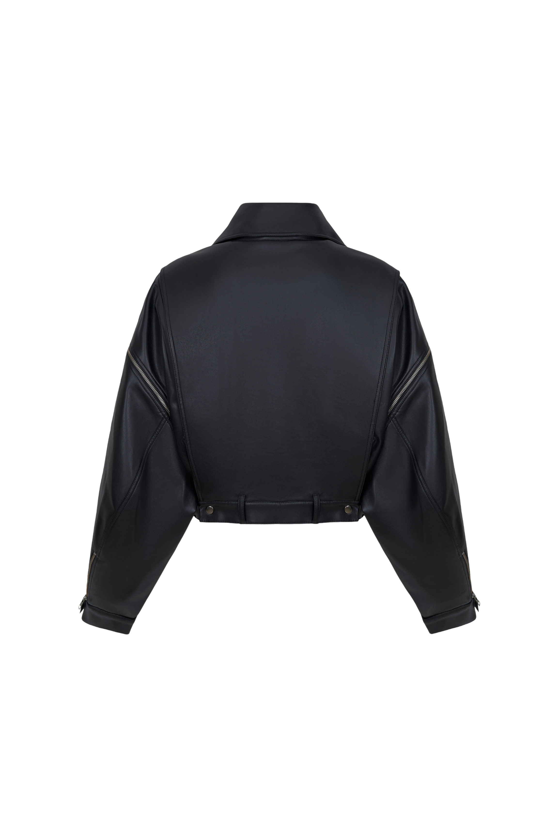 JACKET#09 — Convertible Faux Leather Jacket