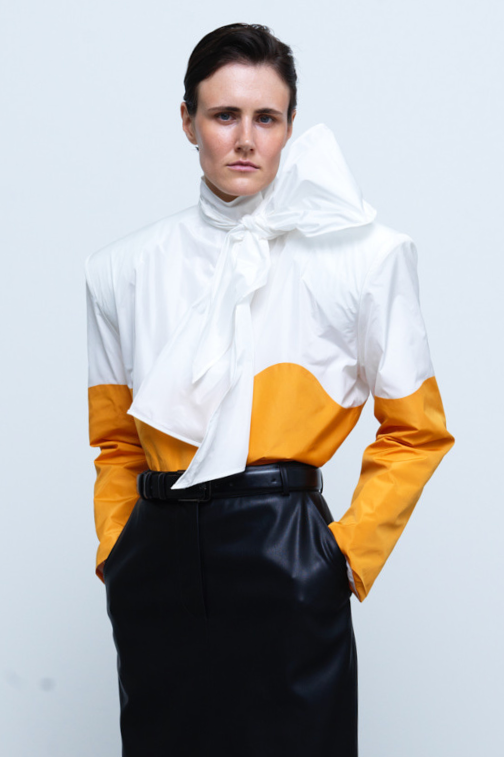 TOP#05 — Blouse with Voluminous Shoulders