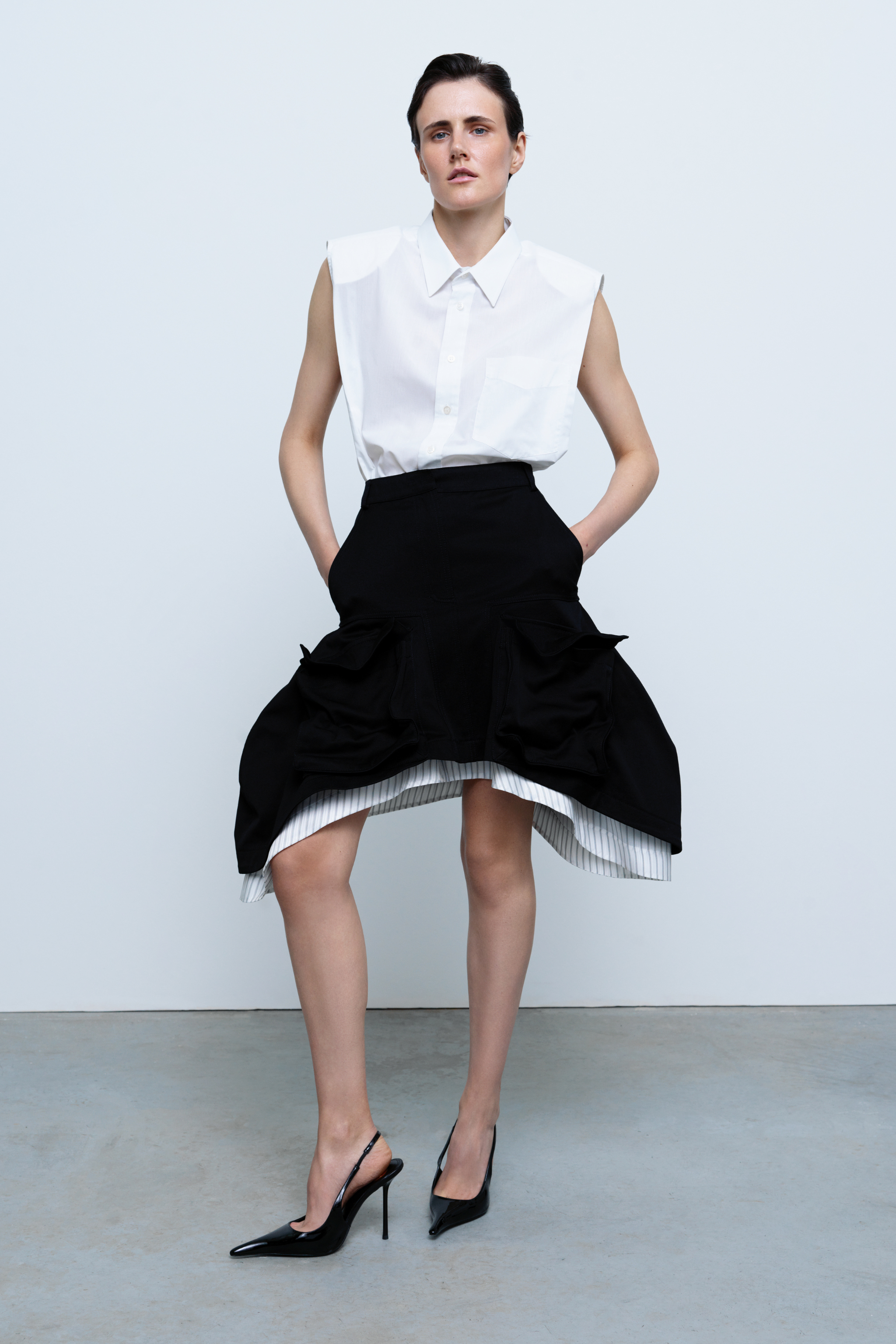 SKIRT#05 — Asymmetrical Midi Skirt