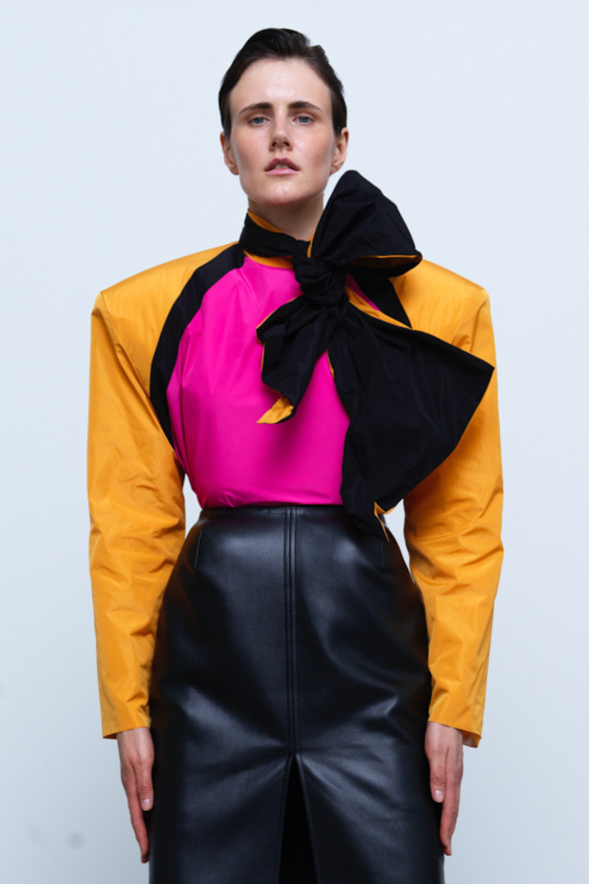 TOP#04 — Blouse with Voluminous Shoulders