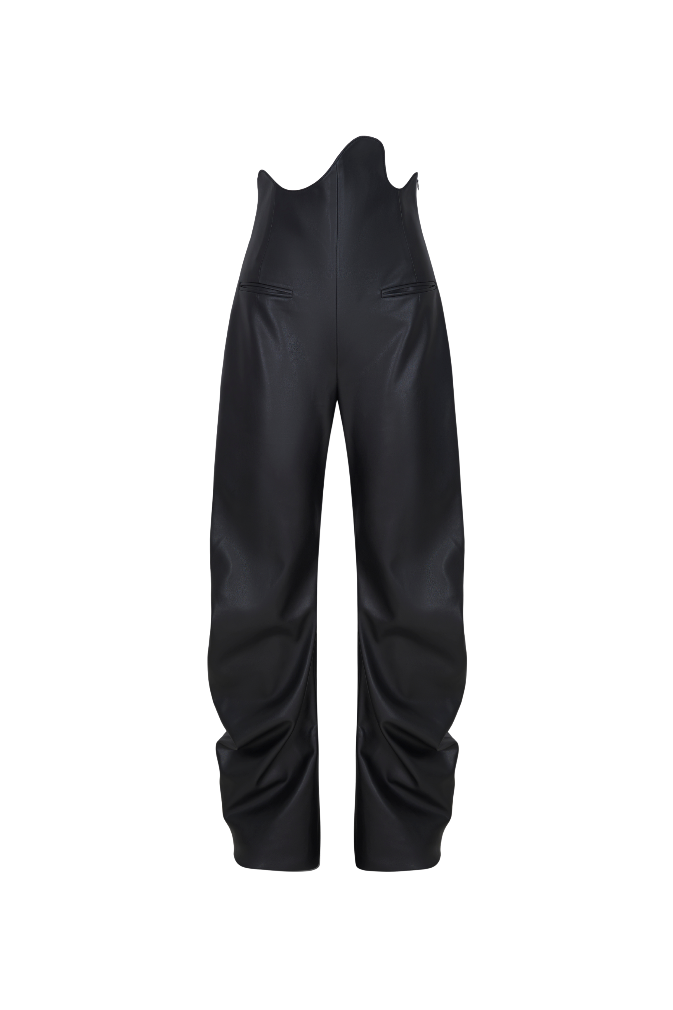 TROUSERS#01 — High Waist Faux Leather Trousers