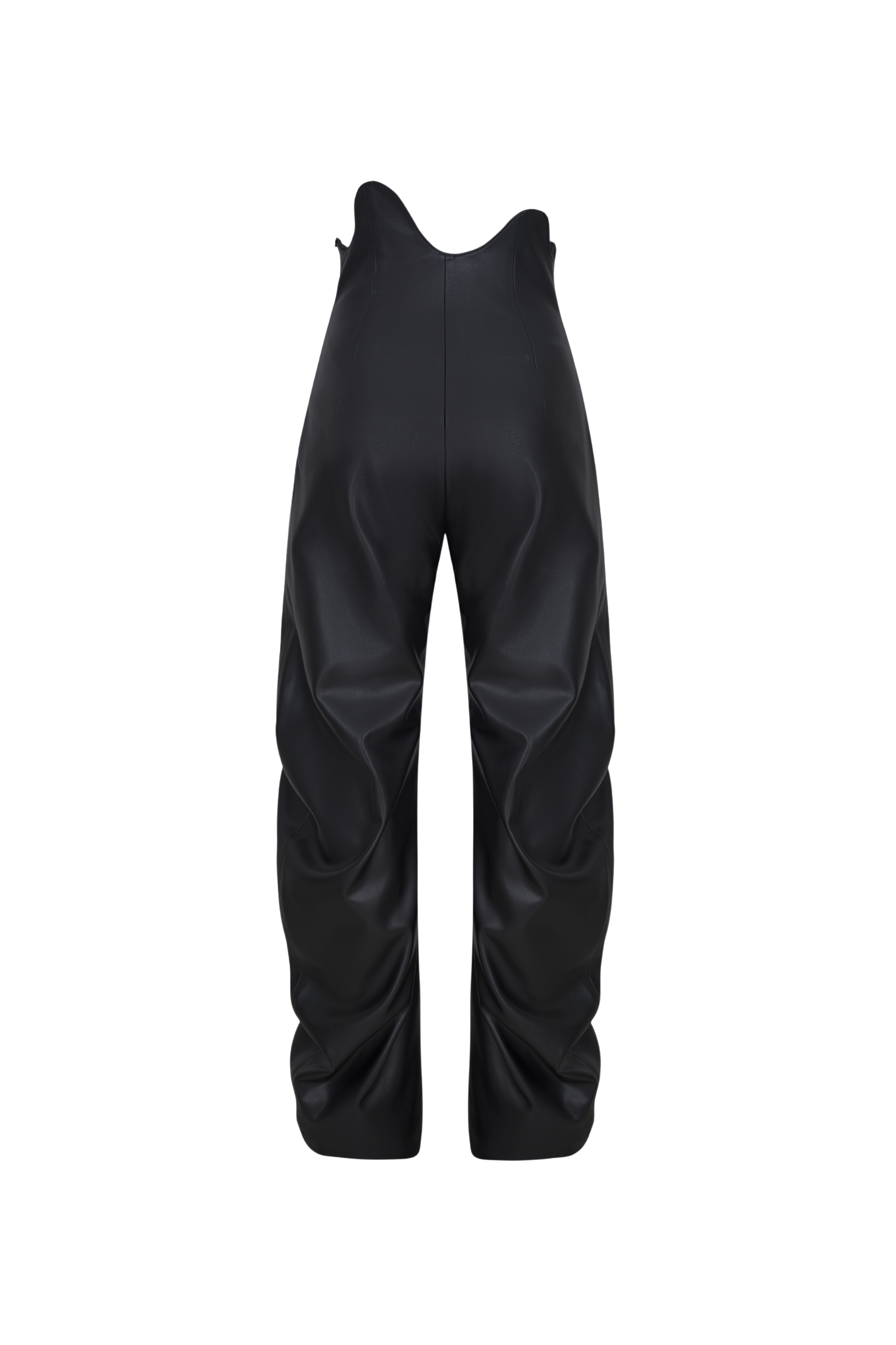TROUSERS#01 — High Waist Faux Leather Trousers