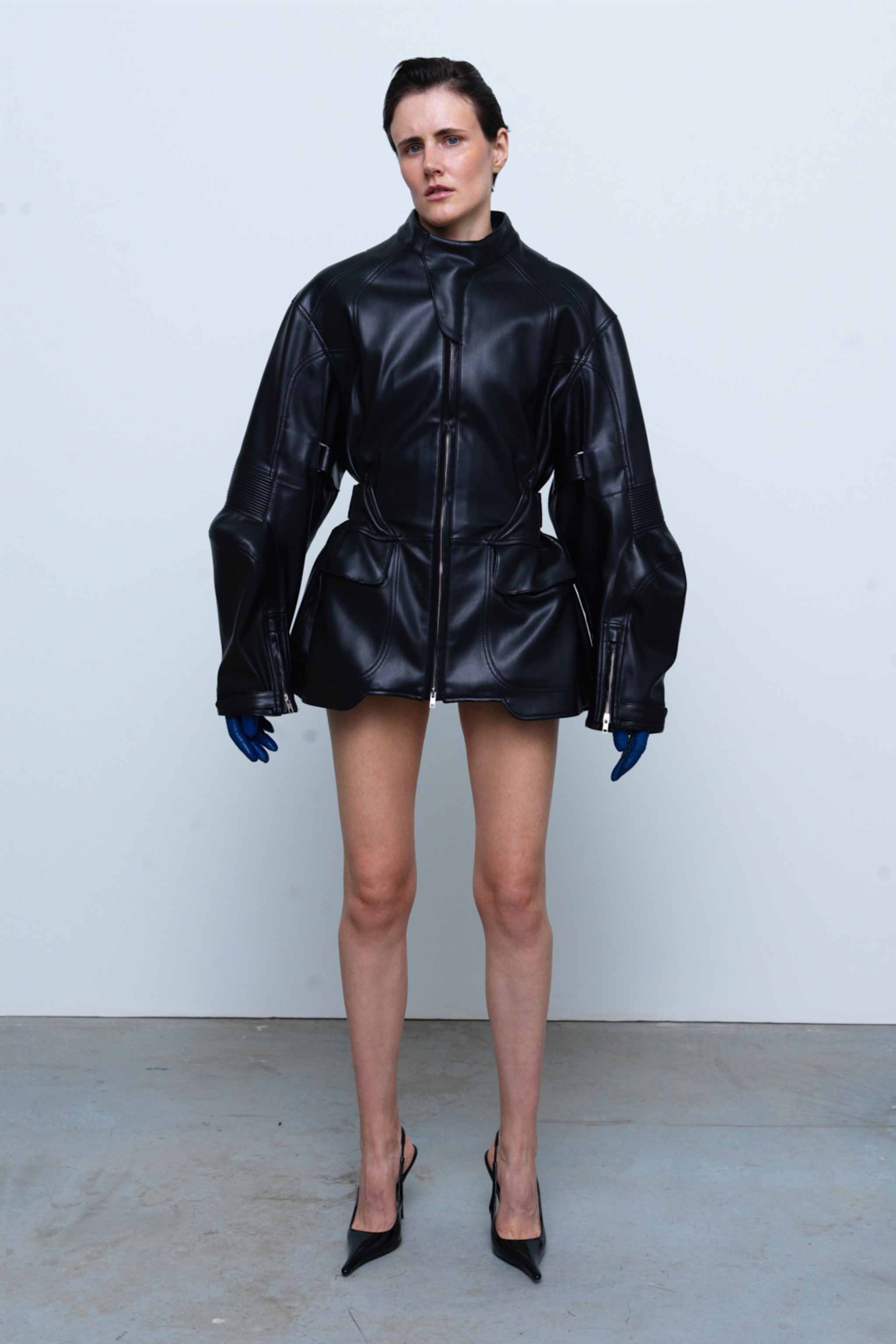 JACKET#07 — Sculptural Faux Leather Jacket