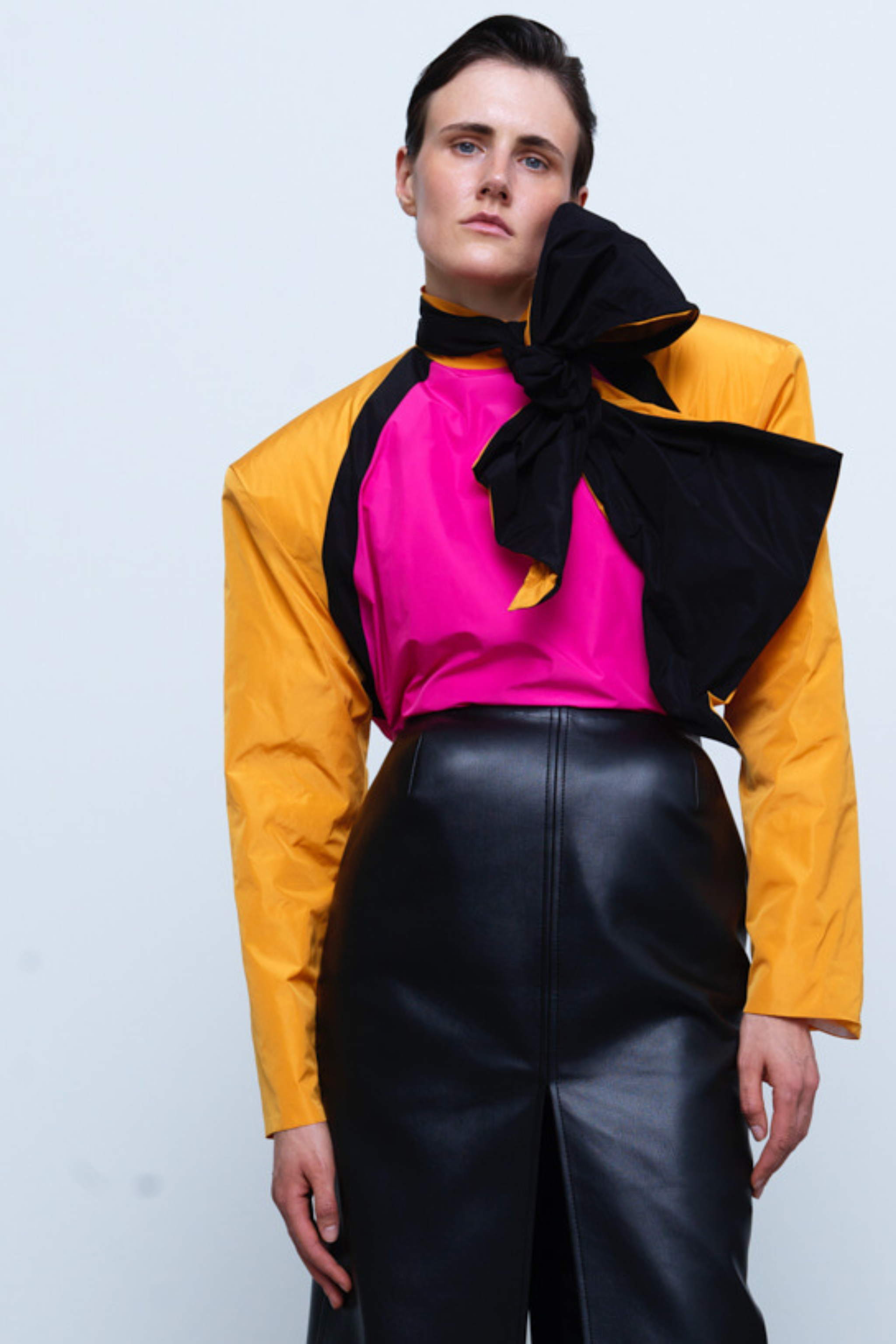 TOP#04 — Blouse with Voluminous Shoulders