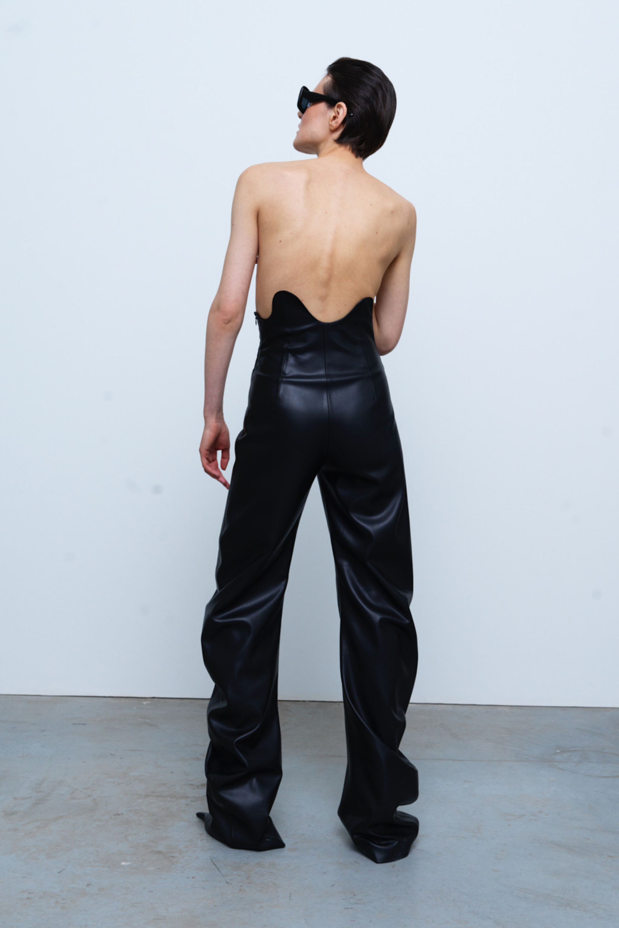 TROUSERS#01 — High Waist Faux Leather Trousers