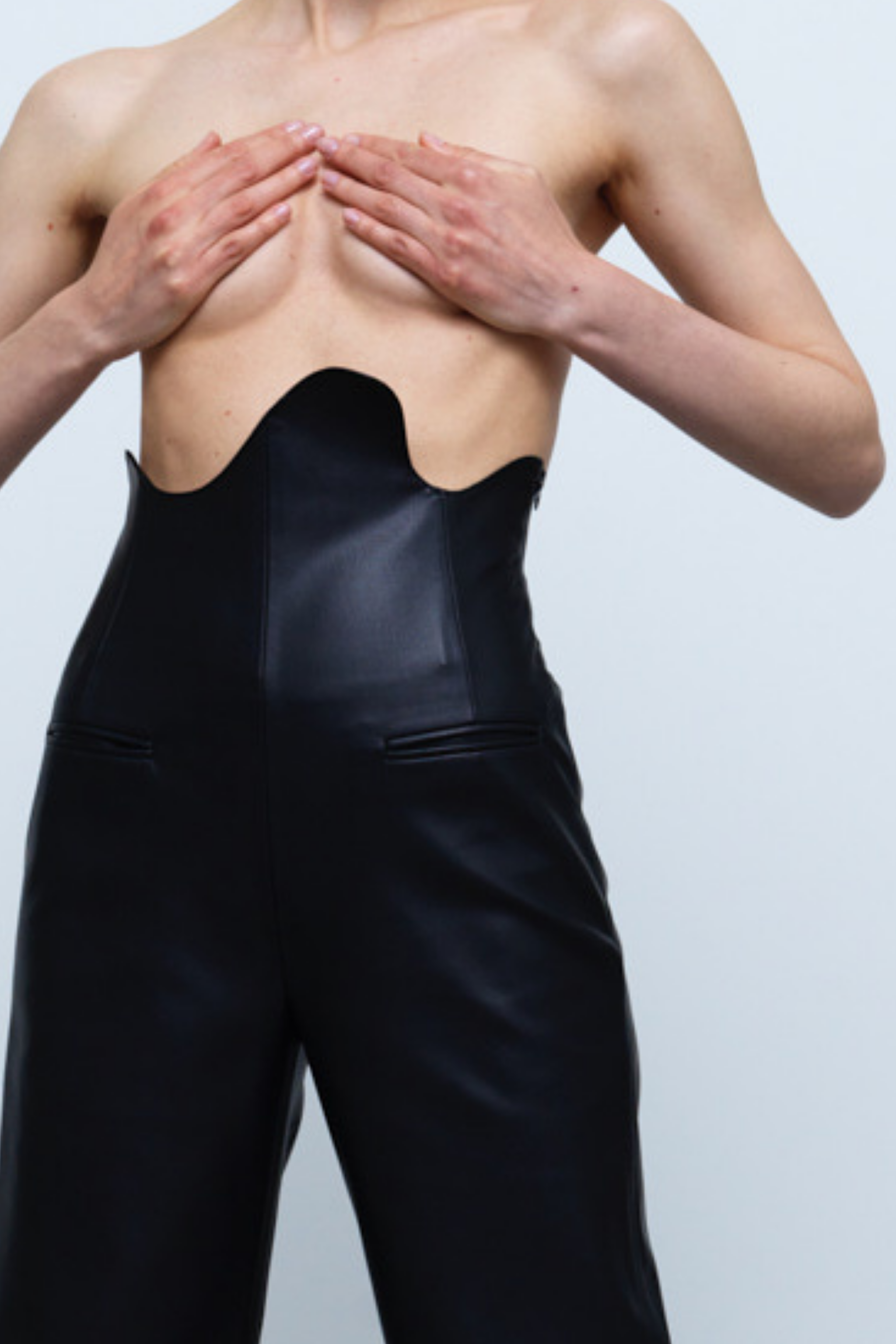 TROUSERS#01 — High Waist Faux Leather Trousers