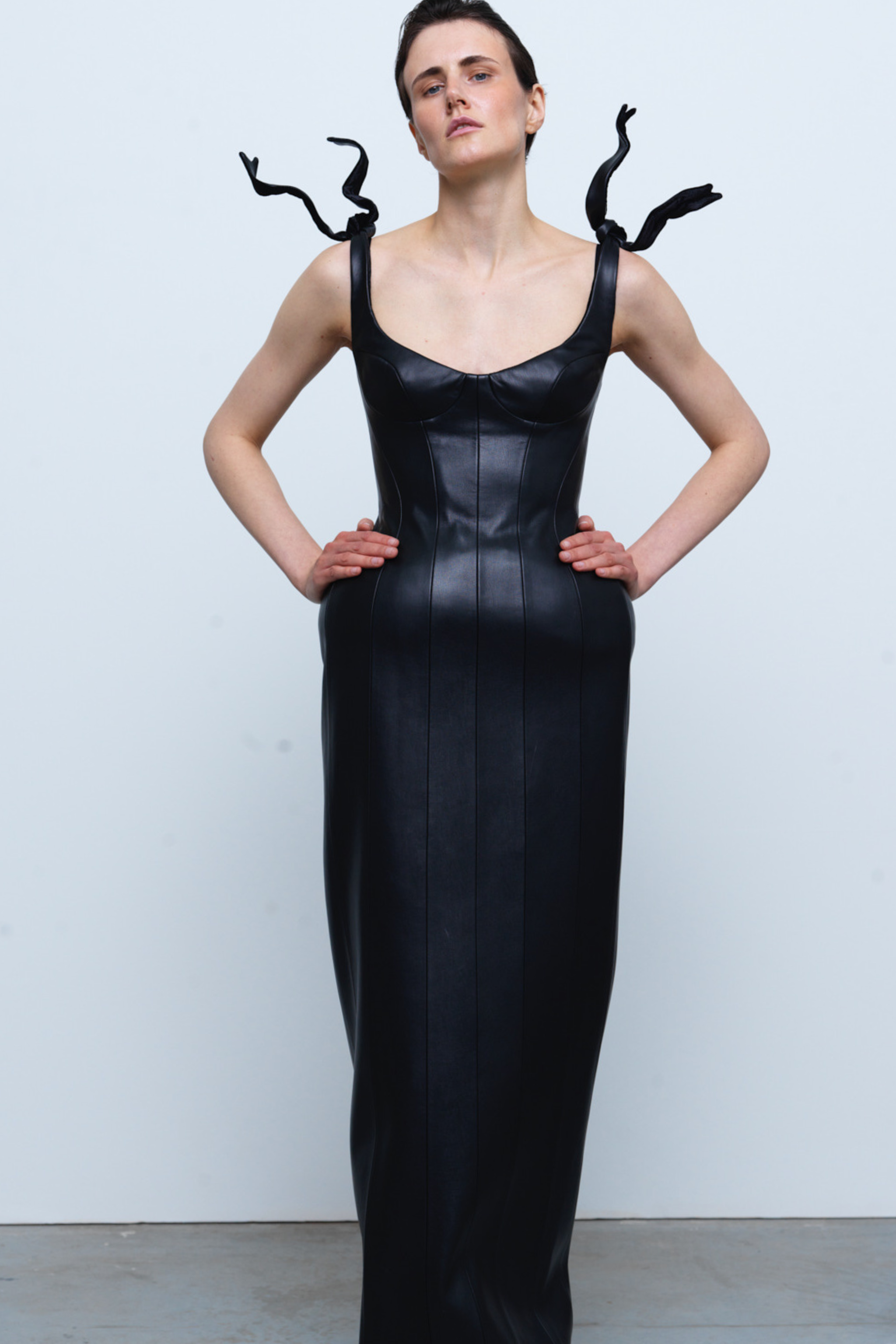 DRESS#01 — Sculptural Corset Hourglass Maxi Dress