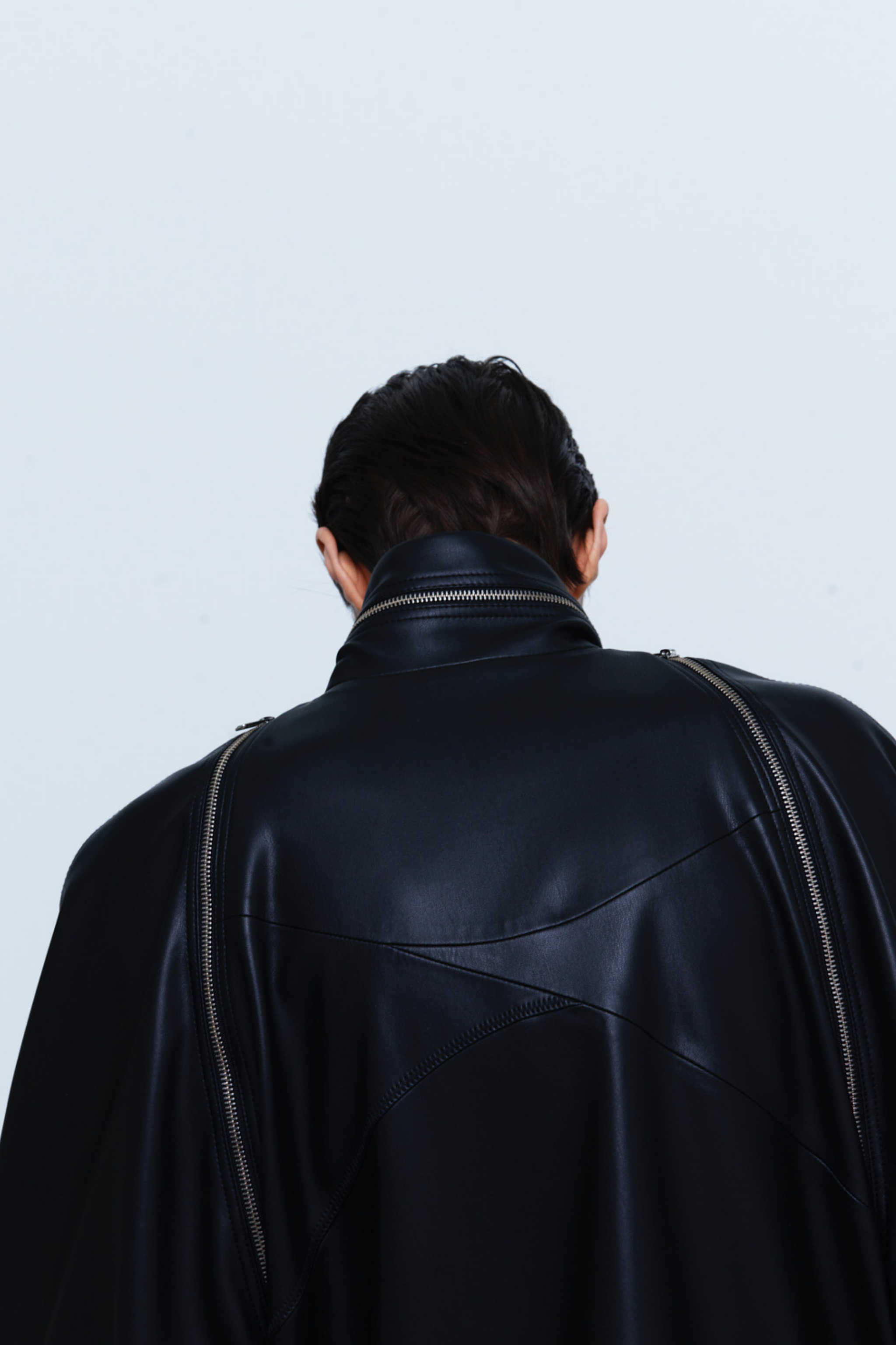 JACKET#06 — Convertible Faux-Leather Jacket