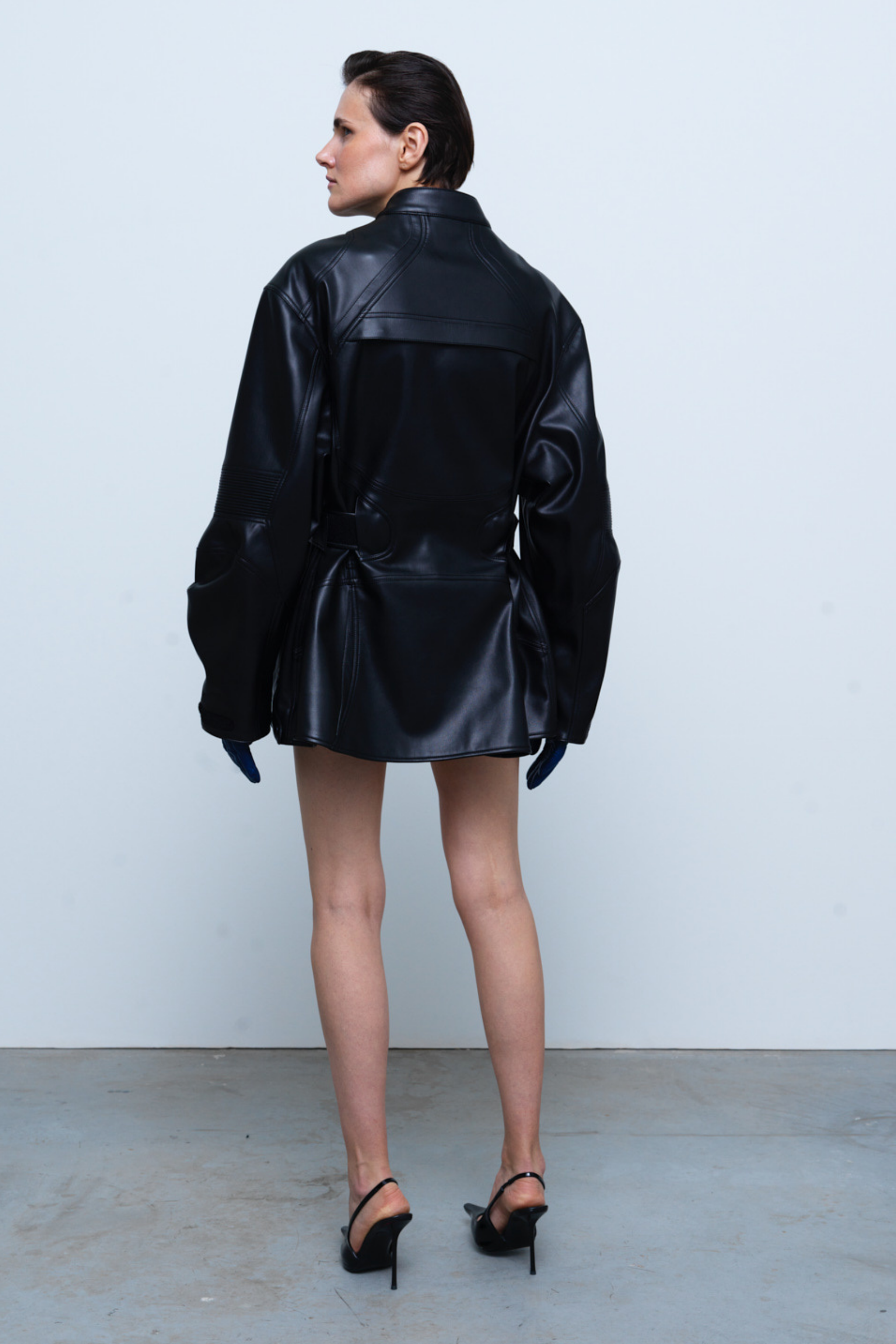 JACKET#07 — Sculptural Faux Leather Jacket