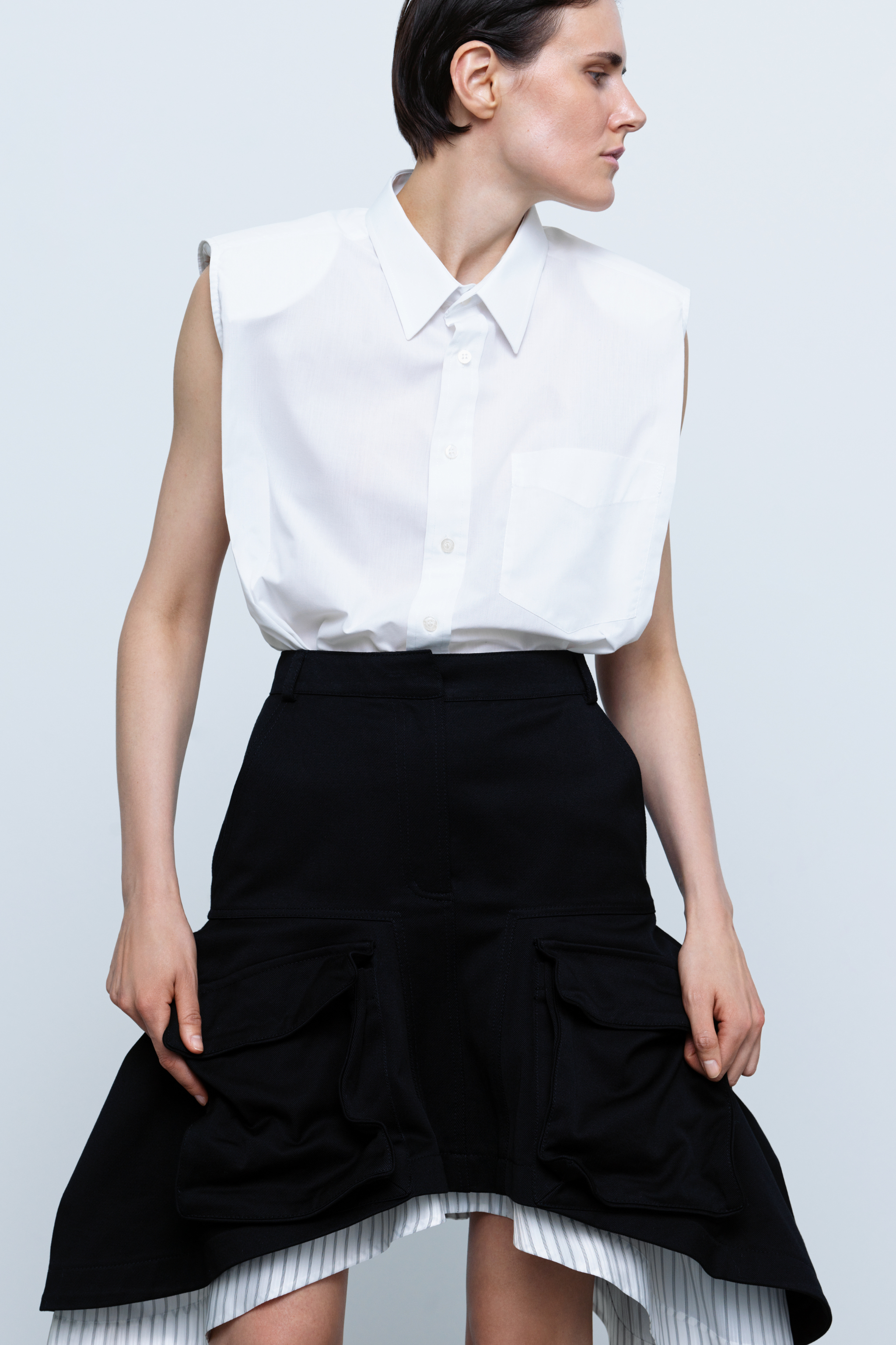 SKIRT#05 — Asymmetrical Midi Skirt