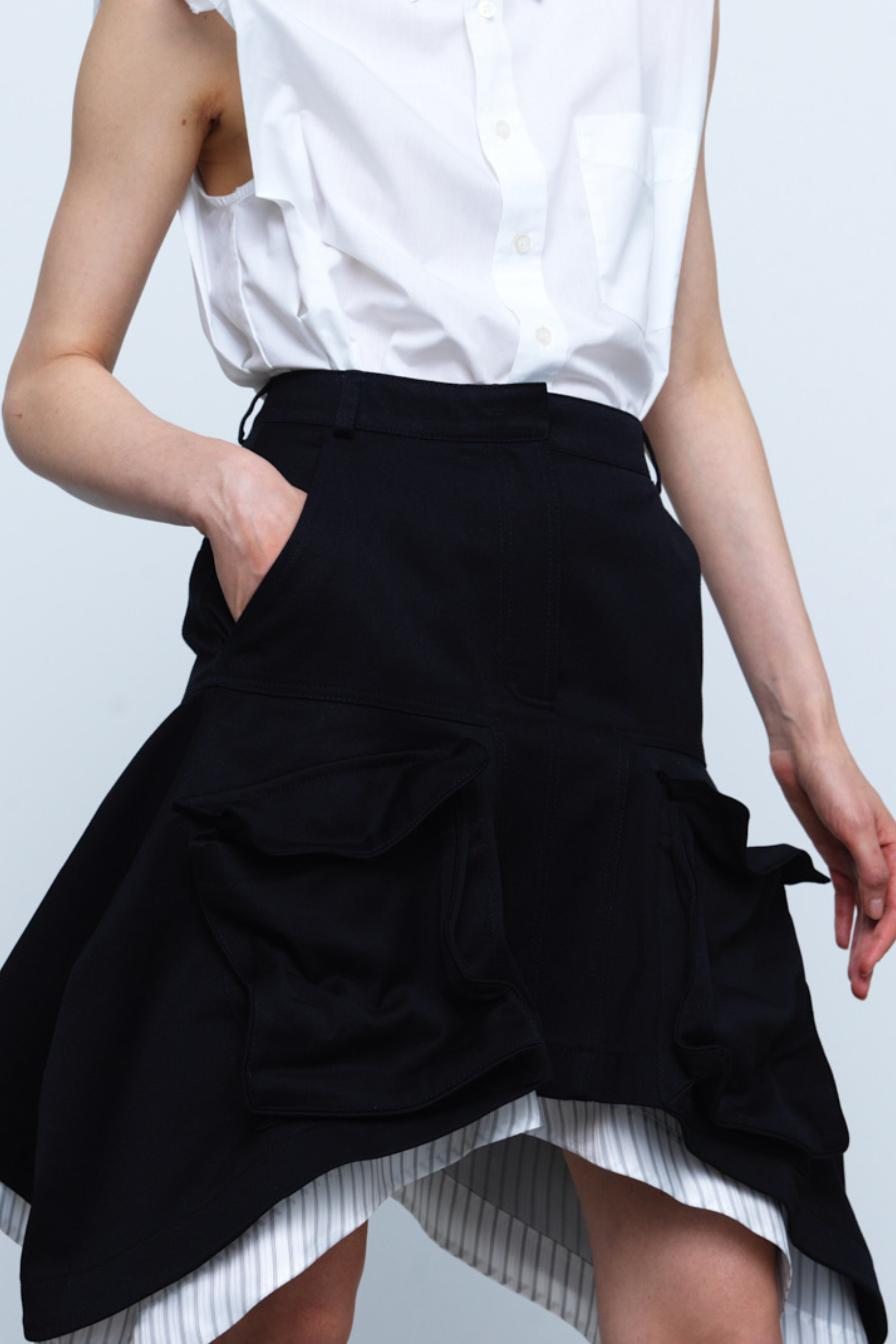 SKIRT#05 — Asymmetrical Midi Skirt