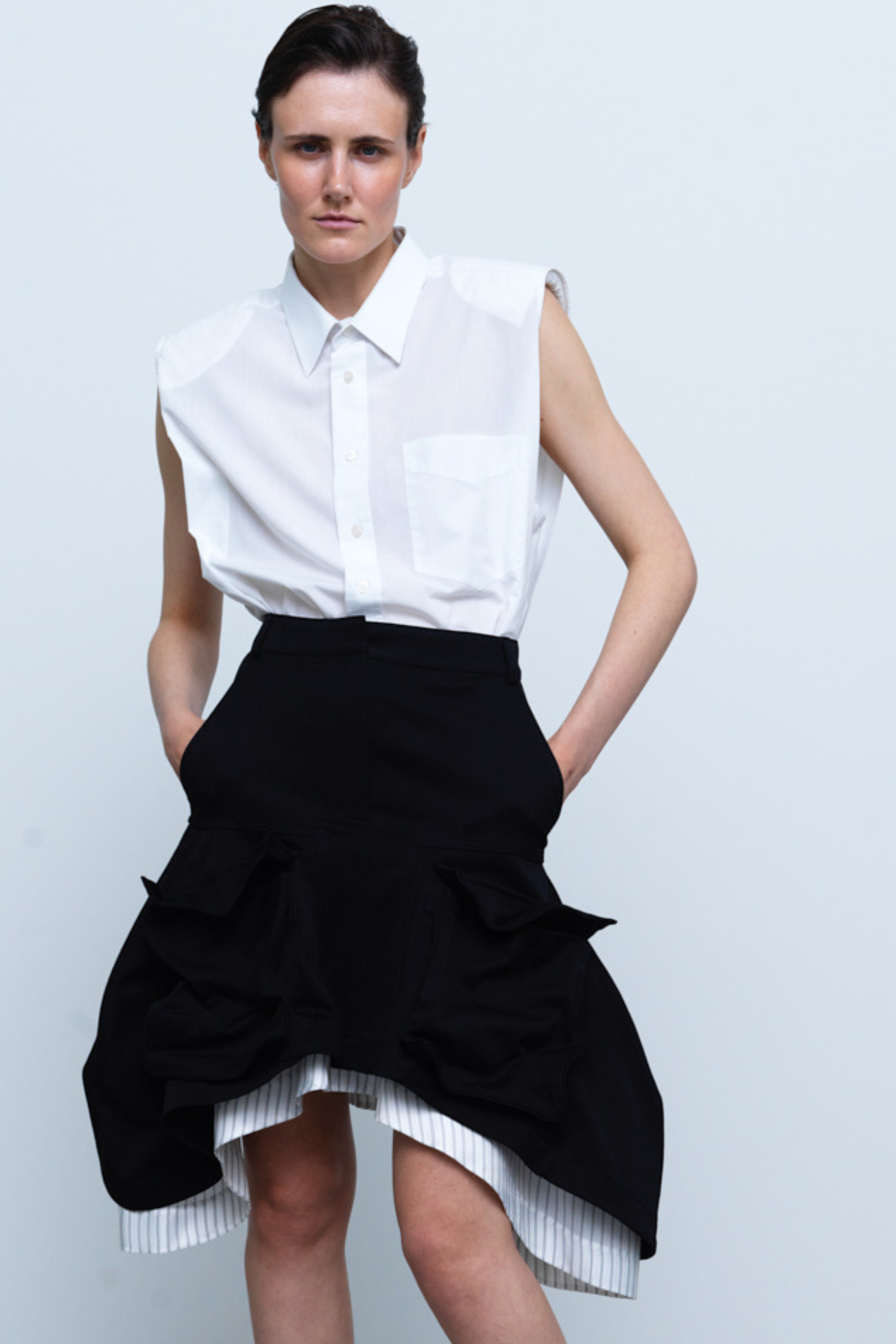 SKIRT#05 — Asymmetrical Midi Skirt