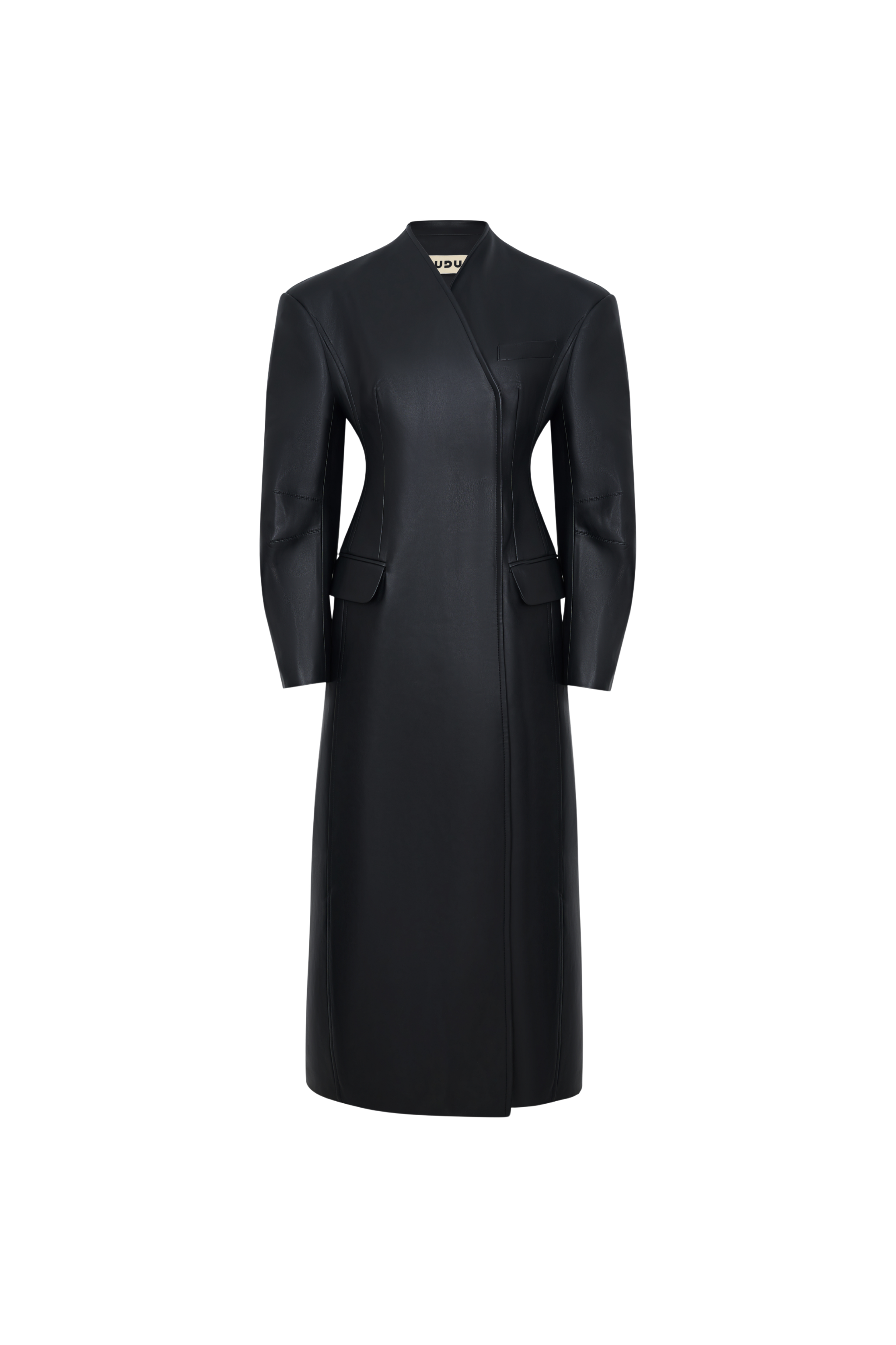 COAT#03 — Hourglass Faux Leather Coat