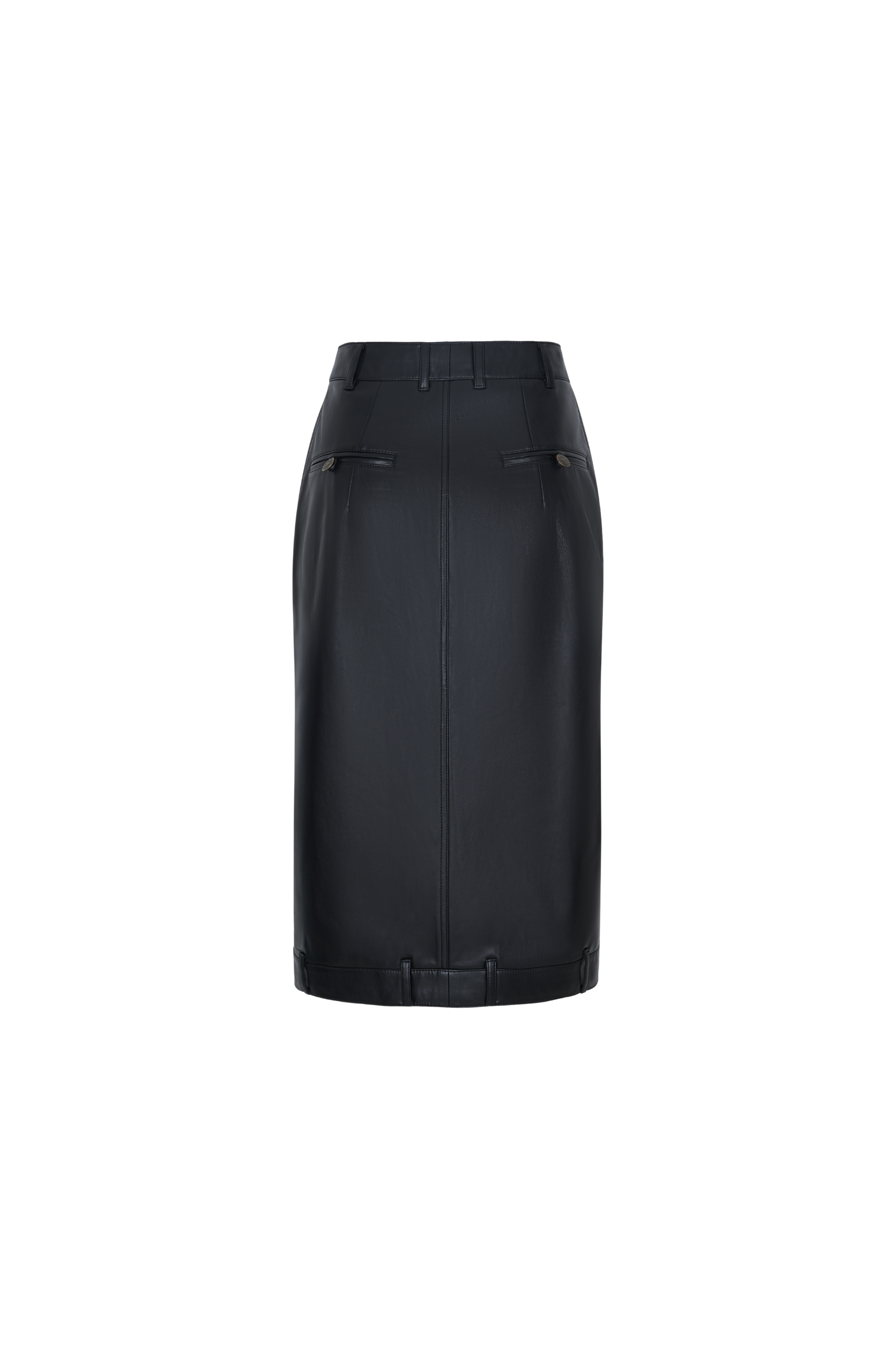 SKIRT#07 — Faux Leather Midi Skirt