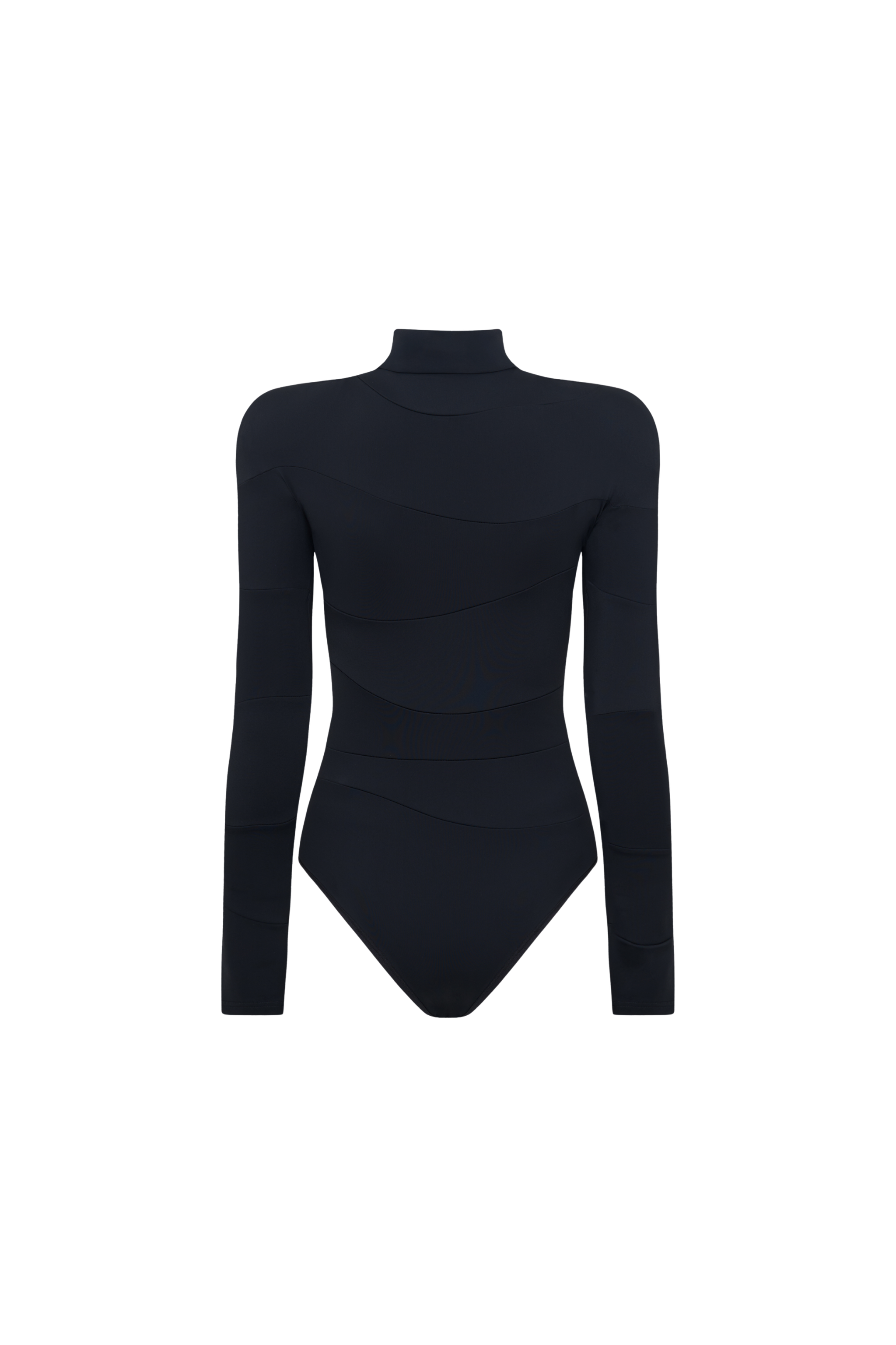TOP#11 — Patchwork Padded Shoulder Bodysuit