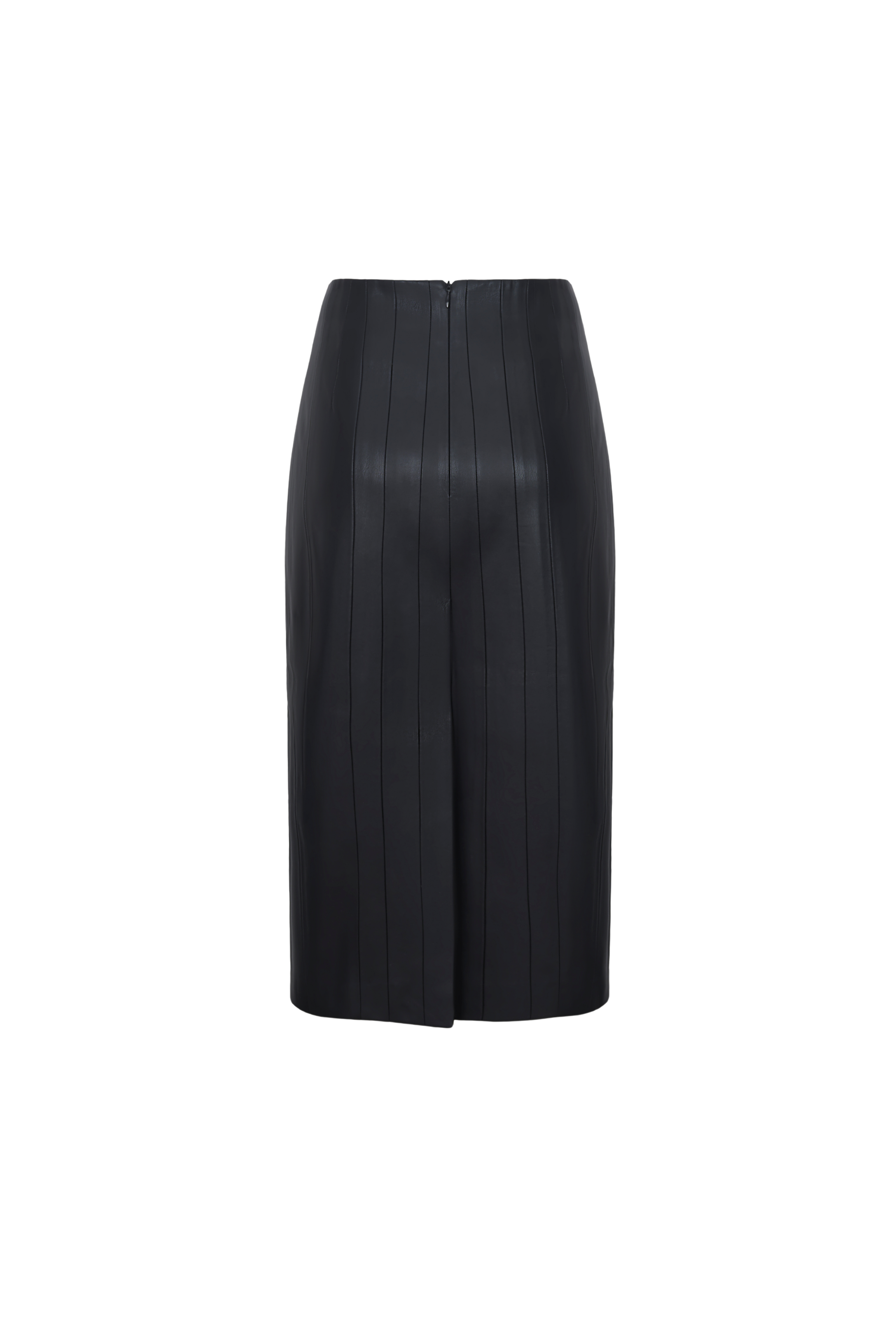 SKIRT#01 — Patchwork Faux Leather Midi Skirt