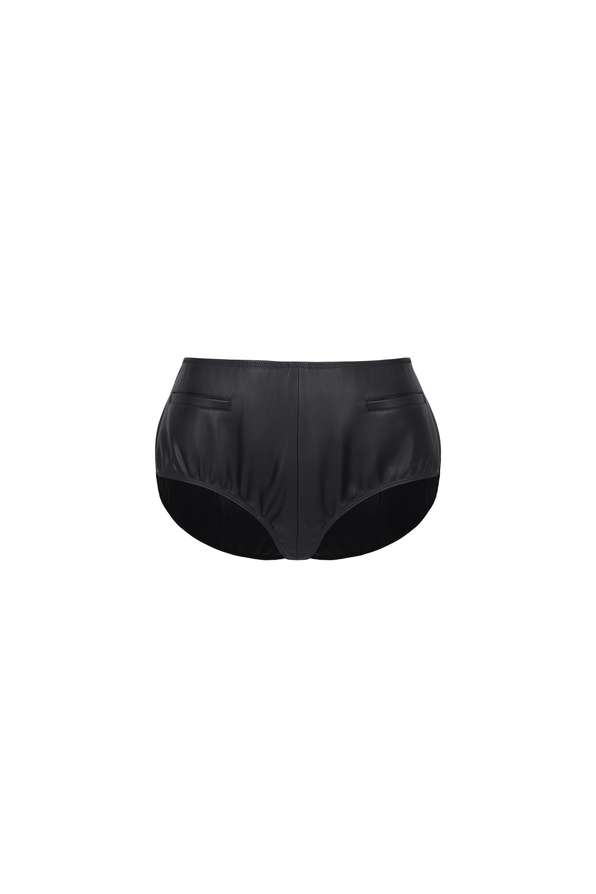 TROUSERS#06 — Faux Leather Micro Shorts