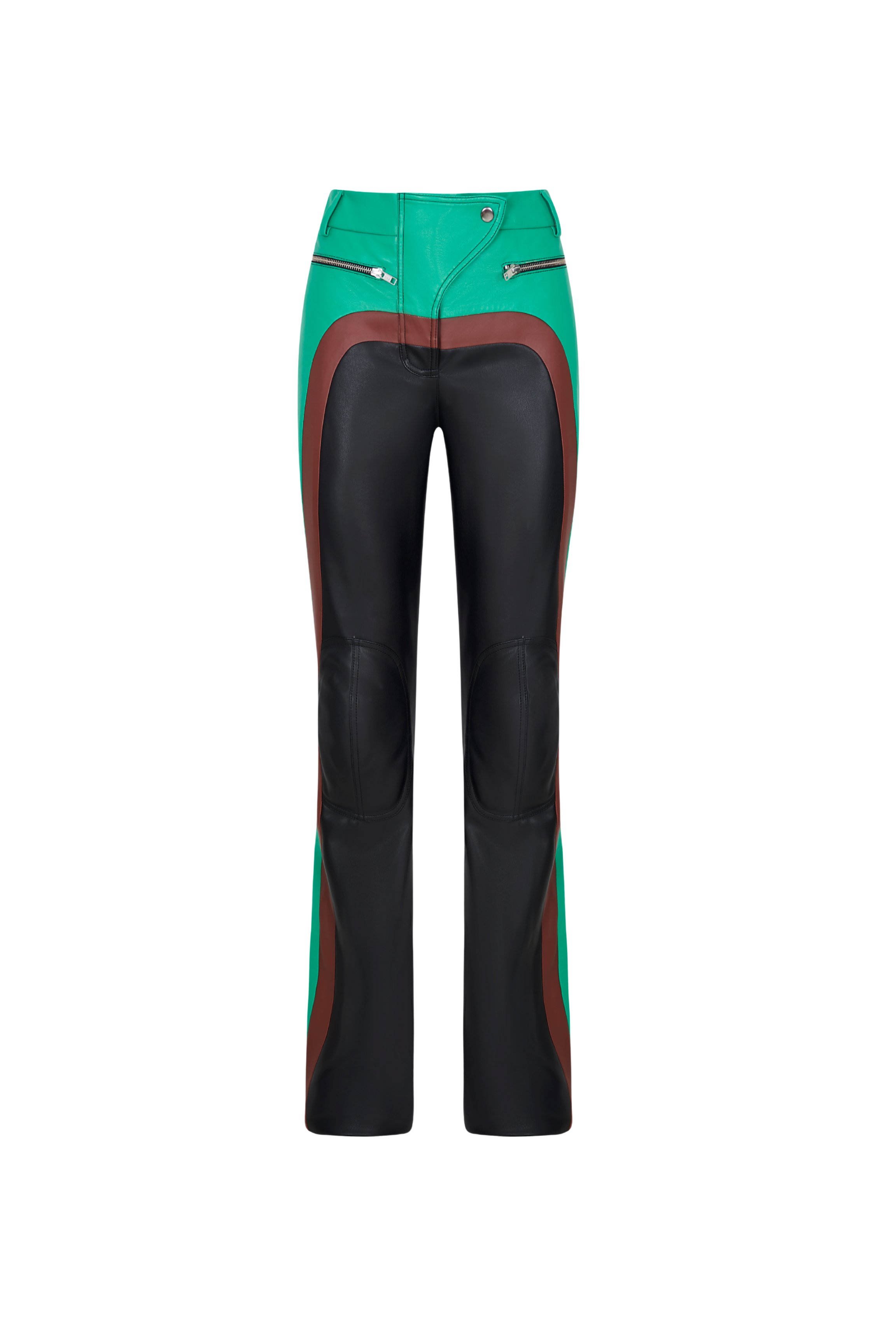 TROUSERS#05 — Faux Leather Patchwork Trousers