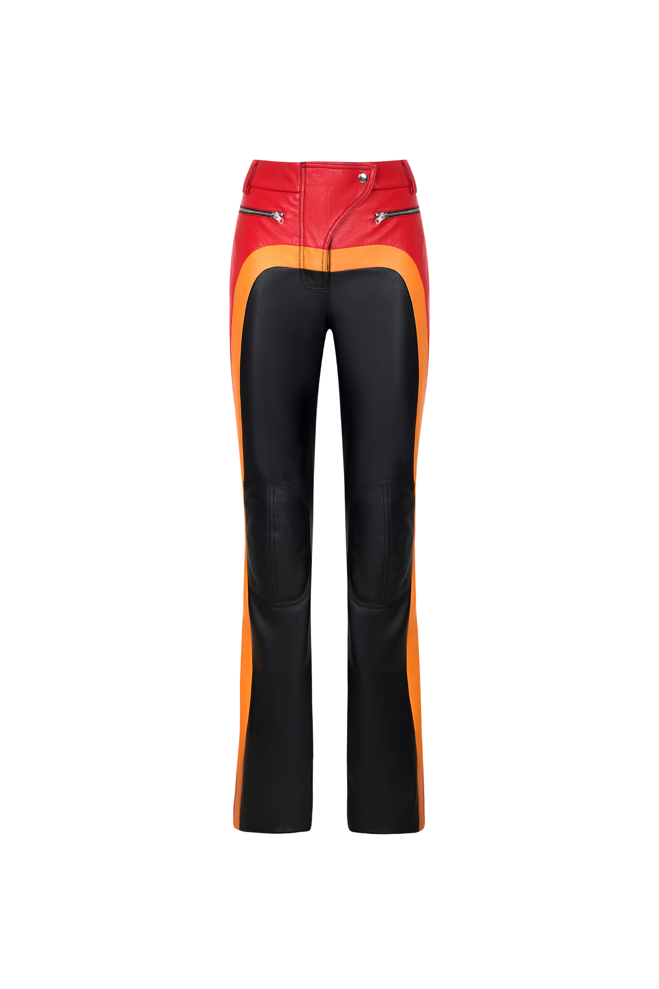TROUSERS#04 — Faux Leather Patchwork Trousers