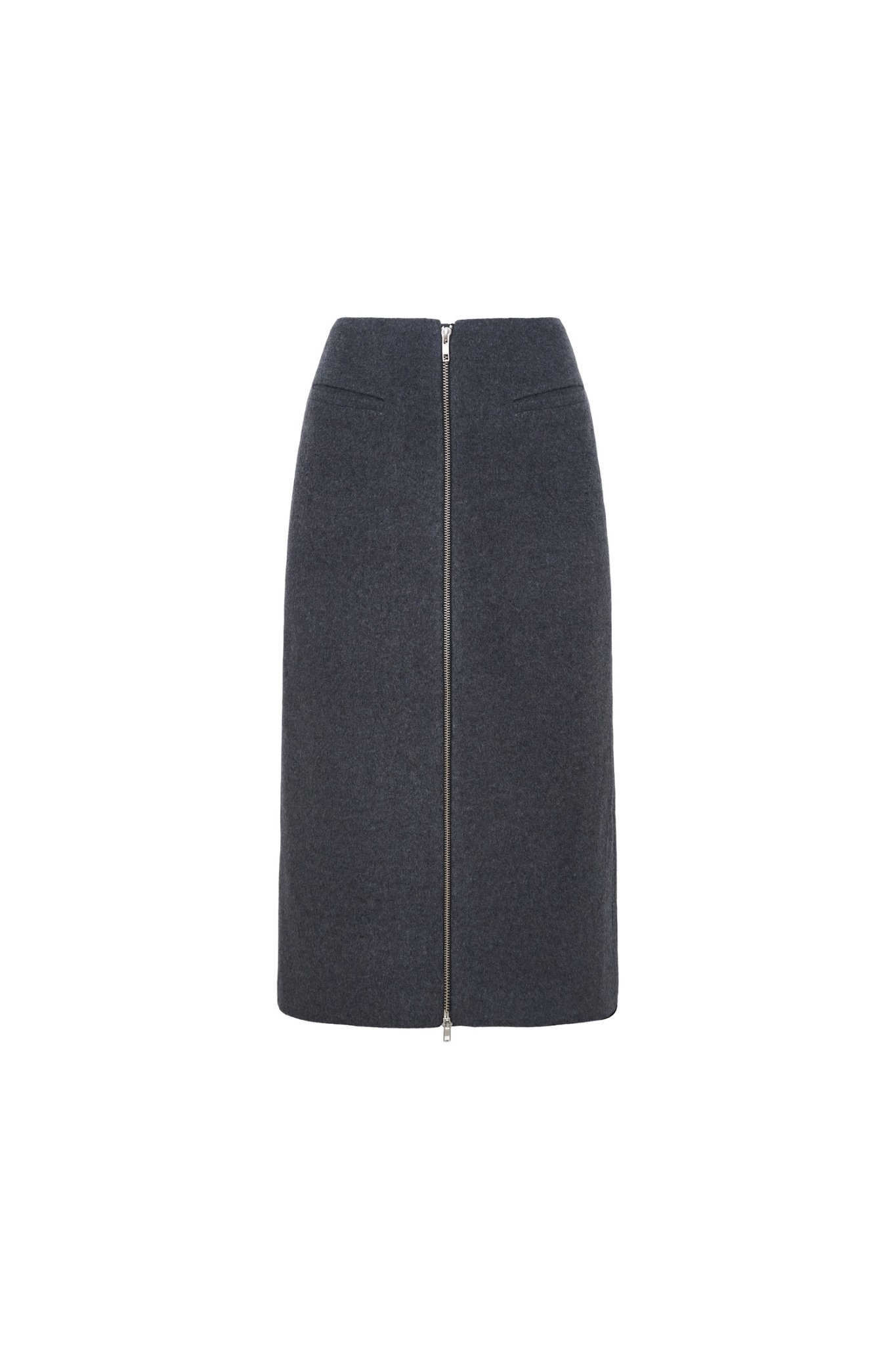 SKIRT#11 — Straight-Cut Wool Midi Skirt