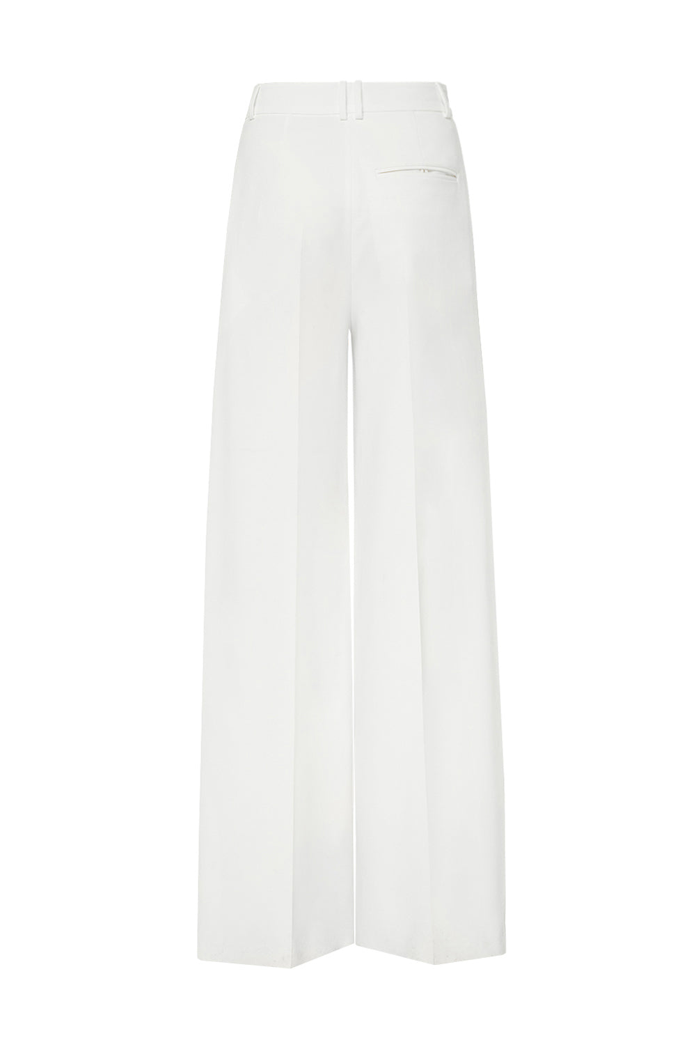 White Wide-leg Trousers