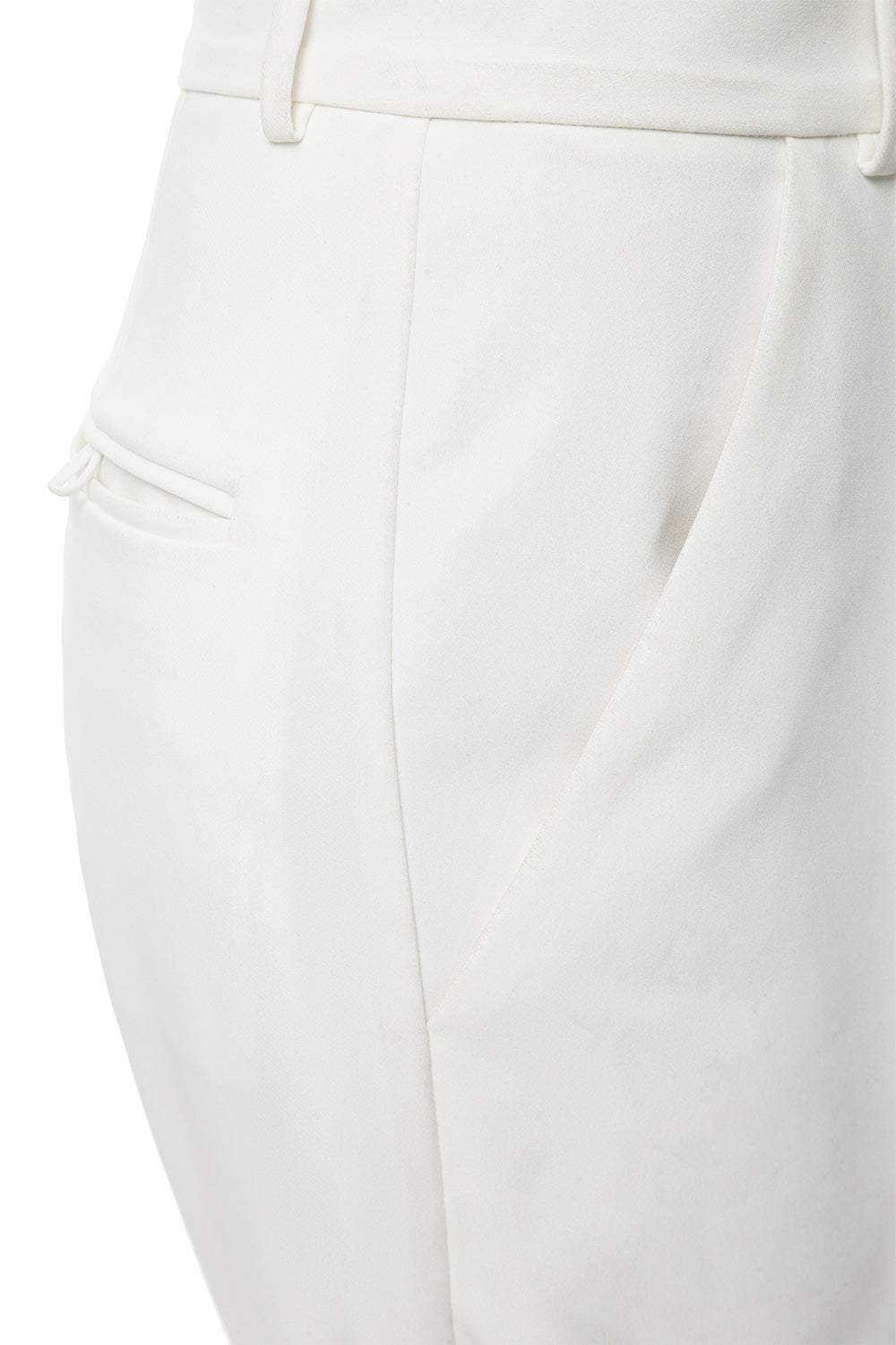 White Wide-leg Trousers